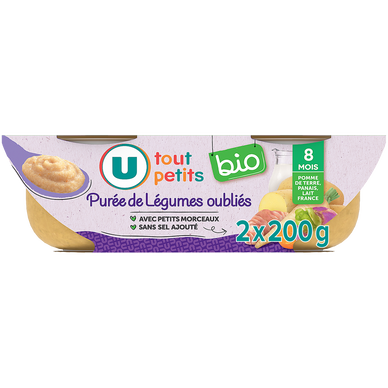 Plat bébé Purée de légumes oubliés, dès 8 mois - 2x200g - Repas bébé
