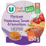 Plat bébé assiette patate douce, tomates, haricots blancs, dès 15 mois- 250g - Repas bébé