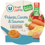 Plat bébé du midi Polenta, carotte et saumon, dès 15mois - 250g - Repas bébé