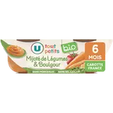 Plat bébé Mijoté de légumes et boulgour, de 6 à 12 mois - 2x200g - Repas bébé