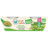 Haricots verts et petits pois, dès 4 mois - 2x120g - Petits pots bébé