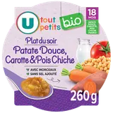 Plat bébé assiette patate douce, carottes, pois chiches, dès 18 mois -230g - Repas bébé