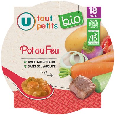 Plat bébé du midi Pot au feu, dès 18 mois - 260g - Repas bébé
