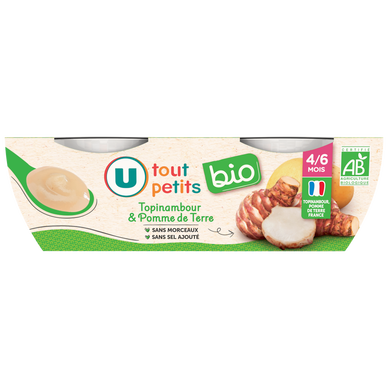Plat bébé du midi Topinambour et pommes de terre, dès 4 mois - 2x120g- Repas bébé