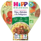 HIPP LES PETITS GOURMETS - Pâtes alphabet à la bolognaise, dès 12 mois- 230g