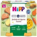 HIPP PETITS MIJOTES - Jardinière de légumes saumon, de 6 à 12 mois - 2x190g - Petits pots bébé