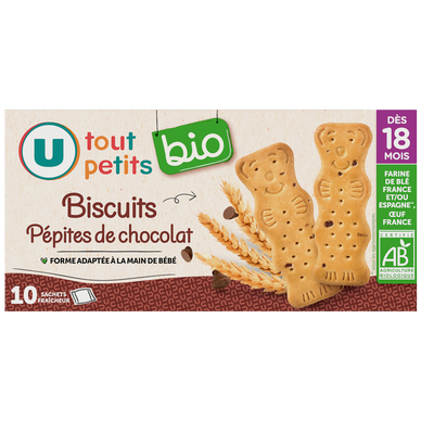 Biscuits bébé pépites de chocolat, dès 18 mois - 200g