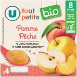 Dessert bébé Pomme Pêche, dès 8 mois - 4x100g - Petits pots bébé