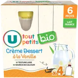 Crème dessert Bébé à la vanille, dès 12 mois - 4x85g