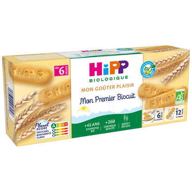 HIPP MON GOÛTER PLAISIR - Mon premier biscuit, de 6 à 12 mois - 180g