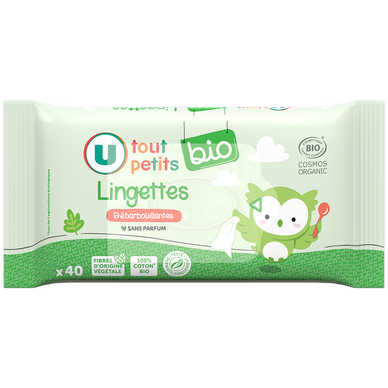 Lingettes bébé visage et mains,  x40