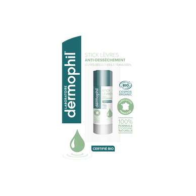 Stick pour les lèvres bio anti-dessèchement DERMOPHIL, 4g