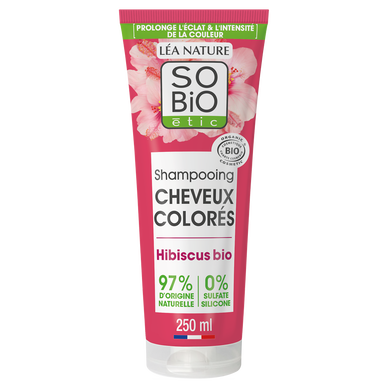 Shampooing protection cheveux colorés hibiscus SO BIO 250ml