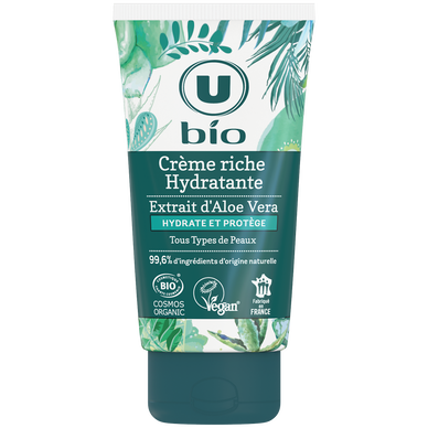 Crème visage riche hydratante alor vera, 50ml