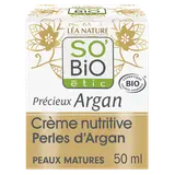 Crème nutritive visage perles d'argan peaux matures SO BIO 50ml