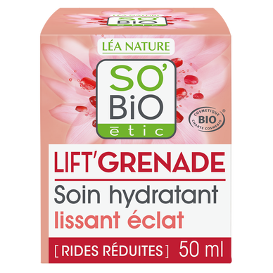 Soin visage hydratant lissant éclat lift'grenade SO'BIO 50ml