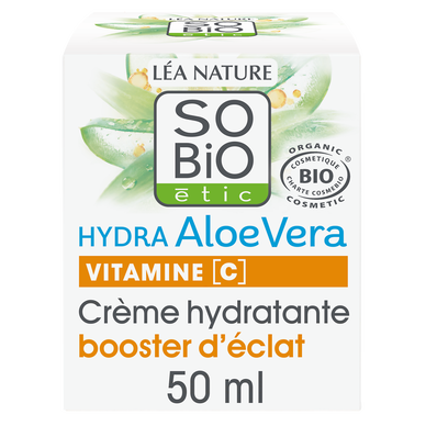 Crème hydratante SO BIO booster d'éclat vitamine C et aloe vera 50ml