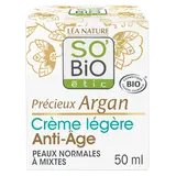 Crème visage légère anti-âge bio SO'BIO, pot de 50ml