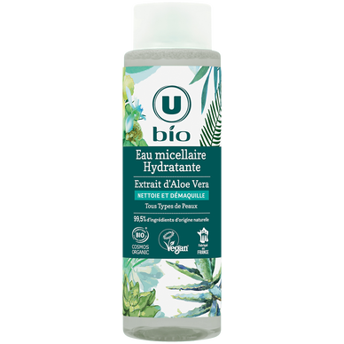Eau micellaire hydratante à l'aloe vera  flacon de 400ml
