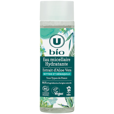 Eau micellaire hydratante à l'aloe vera  flacon de 100ml