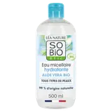 Eau micellaire hydratante aloé vera SO BIO, flacon de 500ml