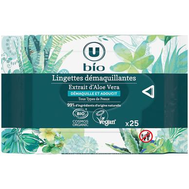 Lingettes démaquillantes tous types de peaux  x25