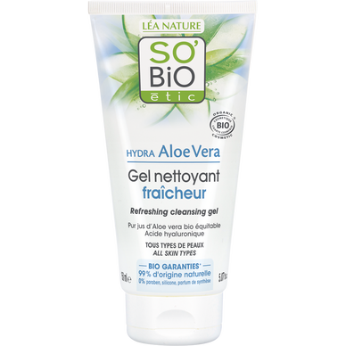 Gel nettoyant fraîcheur hydra aloé vera SO BIO 150ml