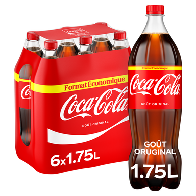 Soda COCA-COLA Original - Pack bouteilles 6x1,75L