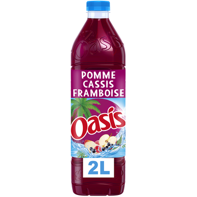 Boisson aux fruits Pomme Cassis Framboise OASIS - la bouteille de 2L