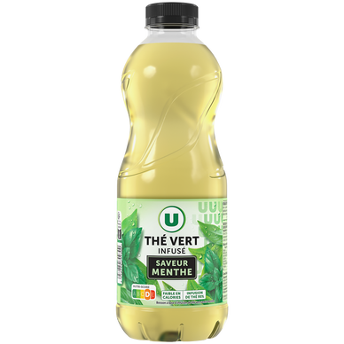 Boisson thé glacé vert saveur menthe - Bouteille 1L