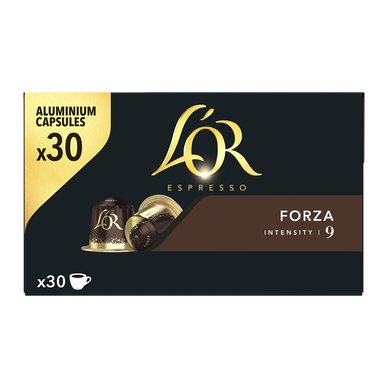 Café Capsules L'OR ESPRESSO FORZA INTENSITÉ 9 - compatible NESPRESSO -x30