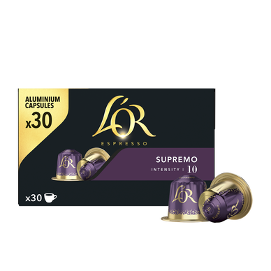 Café Capsules L'OR SUPREMO N°10 - compatible NESPRESSO - x30