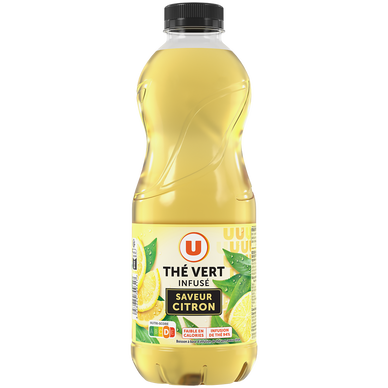 Boisson thé glacé vert saveur citron - Bouteille 1L