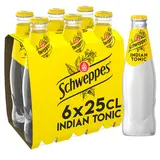 Soda Indian Tonic SCHWEPPES - le pack de 6 bouteilles de 25cl