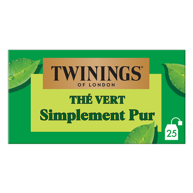 Thé vert nature TWININGS, 25 sachets de 375g