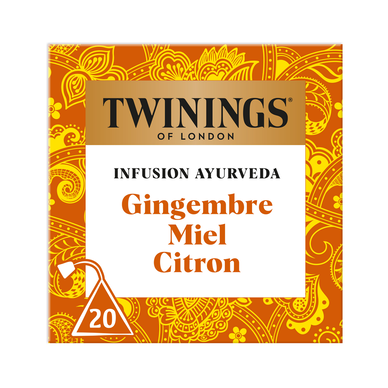 Infusion Ayurveda Gingembre Miel TWININGS 20 sachets