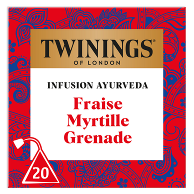 Infusion ayurveda fraise myrtille grenane TWINING 20st 32g