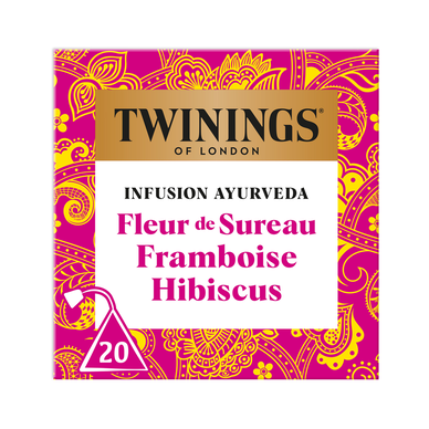 Infusion ayurveda fleur de sureau framboise TWINING 20st 36g