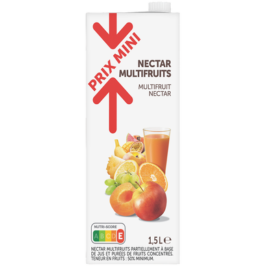 Nectar multifruits PRIX MINI, brique 1,5litres