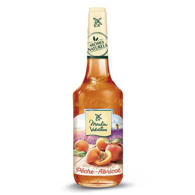 Sirop de Pêche abricot MOULIN DE VALDONNE, bouteille 70cl