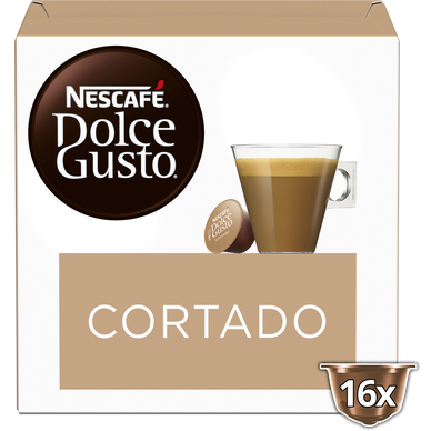 Café Capsules NESCAFE Cortado Espresso Macchiato - compatible DOLCE GUSTO - x16