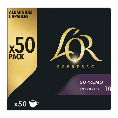 Café Capsules L'OR ESPRESSO SUPREMO N°10 - compatible NESPRESSO - x50
