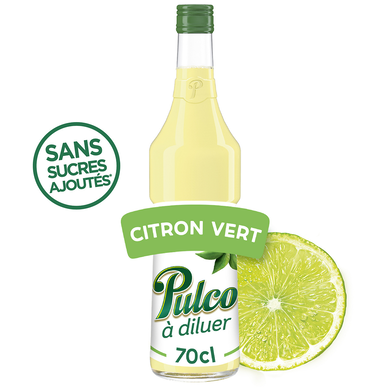 Boisson concentrée à diluer au citron vert PULCO - bouteille de 70cl