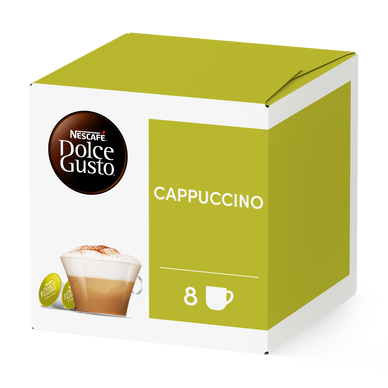 Café Capsules NESCAFE CAPPUCCINO - Brésil, Colombie, Vietnam - compatible DOLCE GUSTO - x16