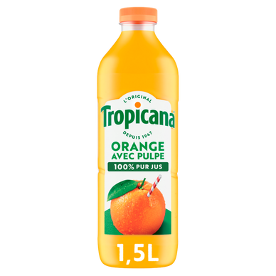 Pur jus d'orange pulpé Pure Premium TROPICANA, 1,5l