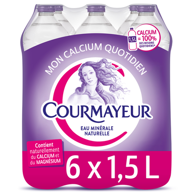 Eau minérale naturelle COURMAYEUR, 6x1,5l