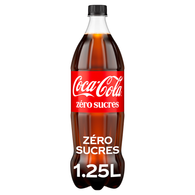 Soda COCA-COLA sans sucres - Bouteille 1,25L