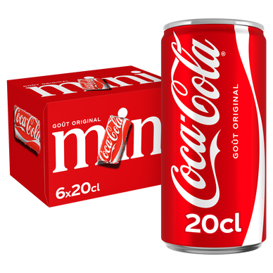 Soda COCA-COLA Original - Pack mini canettes 6x20cl