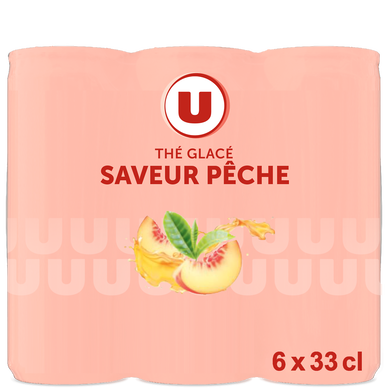 Boisson au thé glacé Saveur pêche - Pack Canettes 6x33cl