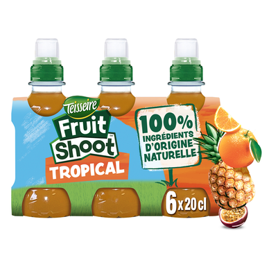 Boisson aux fruits plate Tropical FRUIT SHOOT, 6 bouteilles 20cl